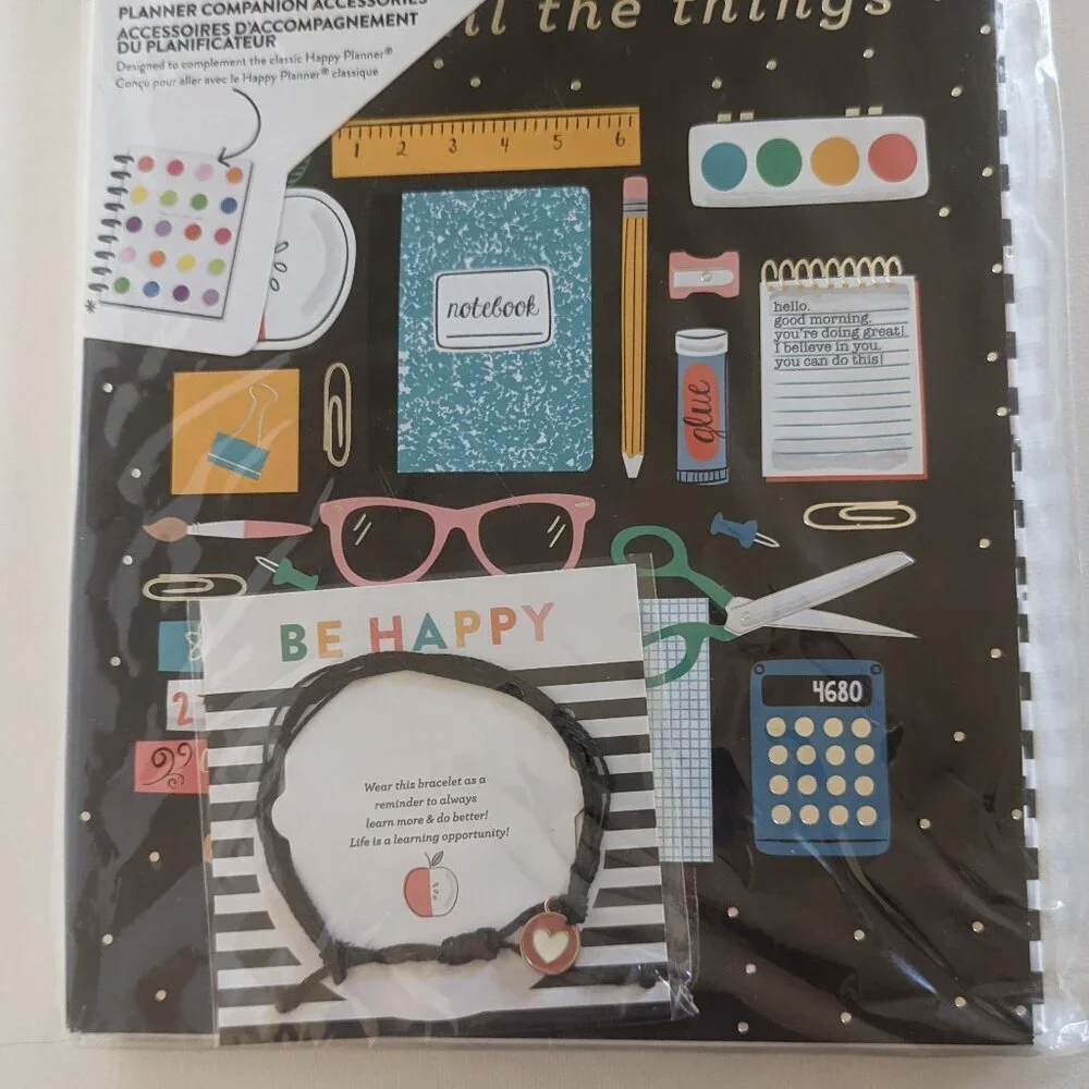NWT Back to School Happy Planner All the Things 176pc Student Companion Bracelet